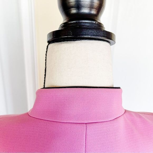 Stresa 2P Peony Pink Blazer Black Edging with Pockets & Matching Sleeveless Top - Picture 13 of 16